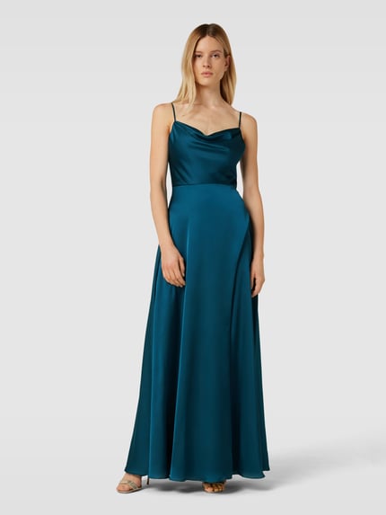 LUXUAR FASHION Abendkleid mit Gehschlitz Petrol 4