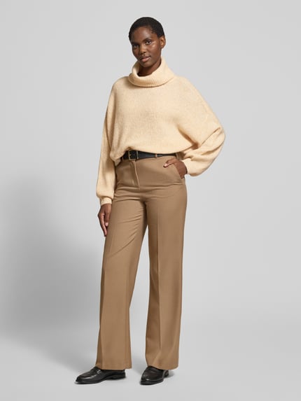 GUIDO MARIA KRETSCHMER WOMAN Oversized gebreide pullover met col, model 'Insa' Beige - 1