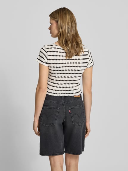 ONLY Slim Fit Crop Top mit mit Baumwoll-Anteil Modell 'EVA LIFE' Ecru 5