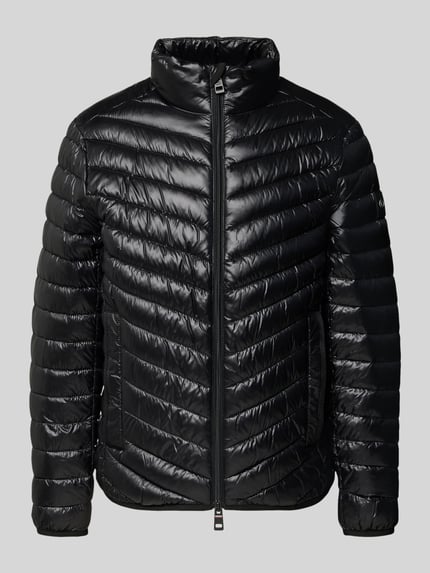 Tom Tailor Kurtka pikowana o kroju regular fit z detalami z siateczki Czarny 2
