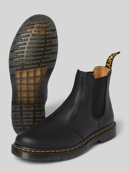 Dr. Martens Chelsea boots van leer met siernaad Zwart - 4