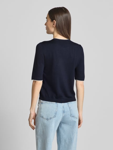 ba&sh 3/4-shirt van pure Wol Model 'JUMPER' Marineblauw - 5