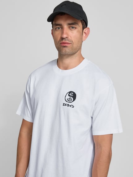 Edwin T-shirt met motiefprint, model 'HIGH BEAR' Wit - 3