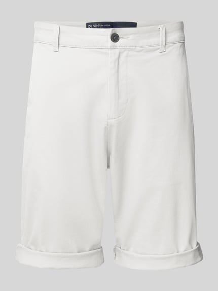 Tom Tailor Denim Bermudy o kroju regular fit z mieszanki bawełny Jasnoszary 2