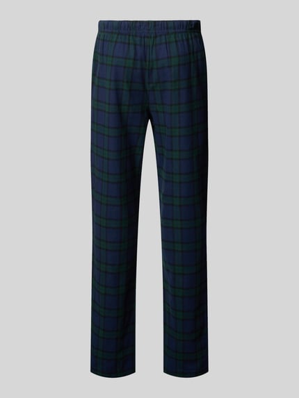 Christian Berg Men Regular Fit Pyjama-Hose im Allover-Look Dunkelgruen 3