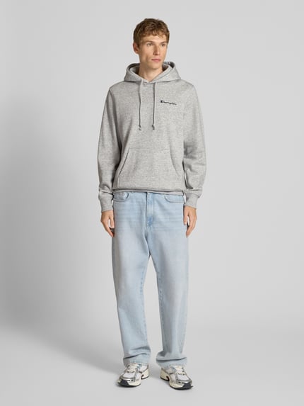 Champion Hoodie met labelstitching Lichtgrijs gemêleerd - 1