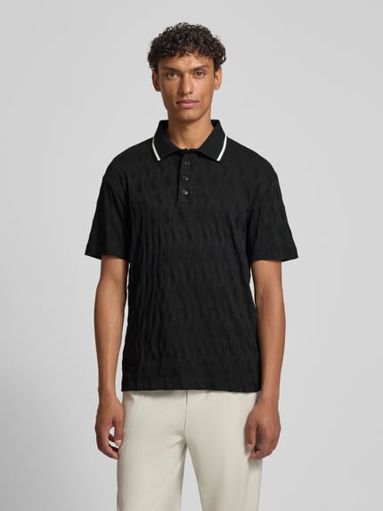HUGO Regular Fit Poloshirt aus reiner Baumwolle Modell 'DUNIK' Black 4
