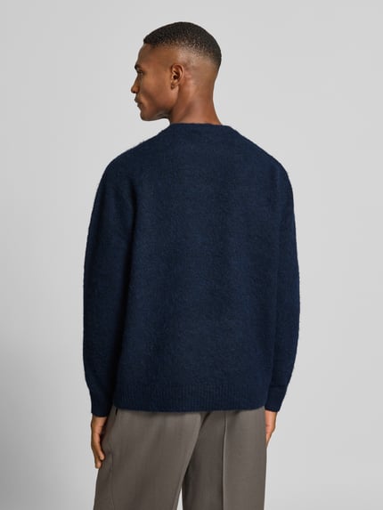 Selected Relaxed Fit Strickpullover mit Woll-Anteil Modell 'RAI BRUSHED' Marine 5