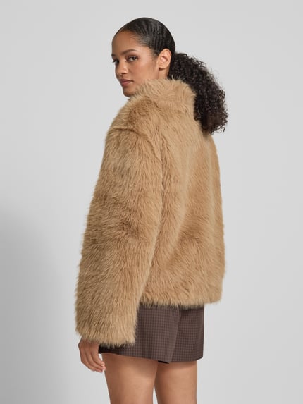 Jake*s Collection Kurtka z imitacji futra z wykładanym kołnierzem Camel 5