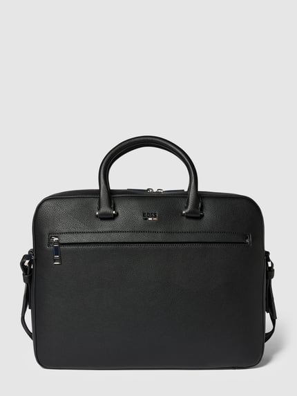 BOSS Torba na laptop z detal z logo model 'Ray' Czarny 2