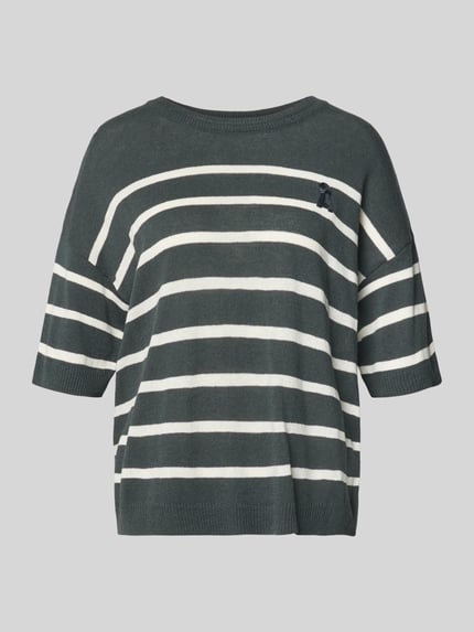 ARMEDANGELS Relaxed Fit Pullover aus Leinen-Mix Modell 'STRIPE' Khaki 2