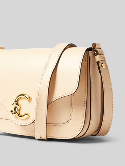 Coccinelle Handtas met labeldetail Lichtgeel - 3