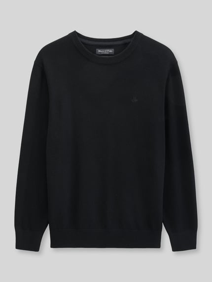 Marc O'Polo Regular Fit Pullover aus Baumwoll-Mix mir Schurwoll-Anteil Black 2