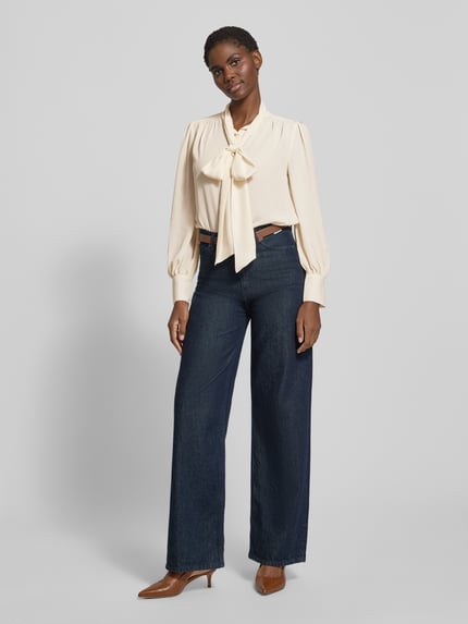 Lauren Ralph Lauren Schluppenbluse mit Schleifen-Detail Modell 'KLARYCE' Sand 1