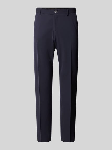 Spodnie garniturowe o kroju slim fit z dodatkiem wiskozy model 'LIAM' Shop The Look MANNEQUINE