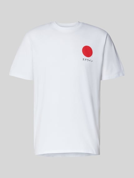 Edwin T-shirt met motiefprint, model 'JAPANESE SUN' Wit - 2