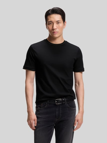 BOSS Slim Fit T-Shirt aus reiner Baumwolle Modell 'Tessler 195' Black 4