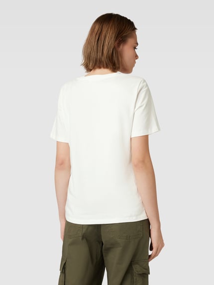 Marc O'Polo DENIM T-shirt z detalem z logo Biały 5