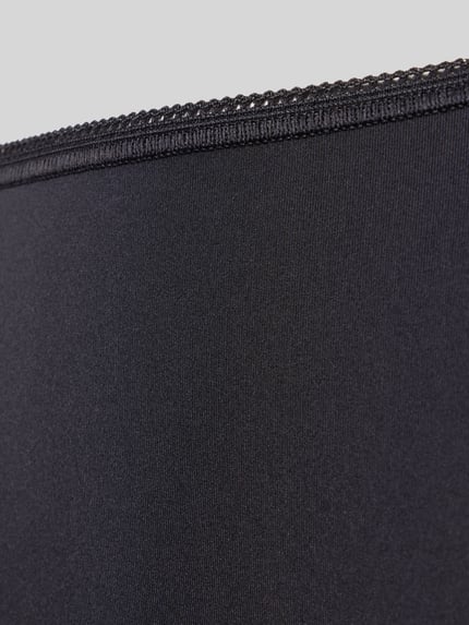 Productfoto, Slip mit Label-Detail im 3er-Pack van Sloggi, zwart, materiaalmix met stretch, nauwsluitend, detailopname stofstructuur
