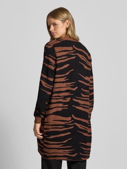 VERO MODA Regular Fit Cardigan aus Viskose-Mix Modell 'NANCY' Dunkelbraun 5