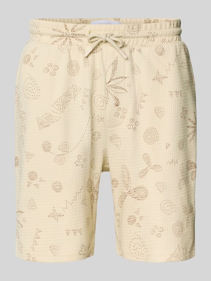 ONLY & SONS Regular Fit Sweatshorts aus reiner Baumwolle Modell 'BAGGIO' Offwhite 2