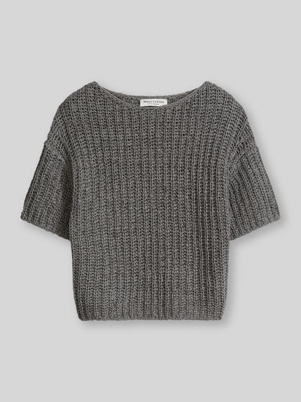 Marc O'Polo Relaxed Fit Pullover aus Baumwoll-Mix  Dunkelgrau 2
