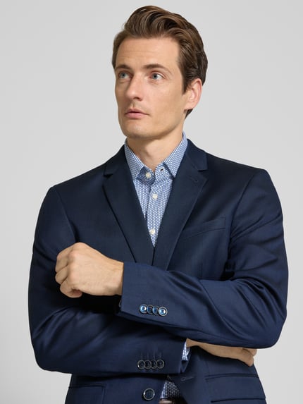 MCNEAL Marynarka na 2 guziki o kroju slim fit z tkanym wzorem Granatowy 3