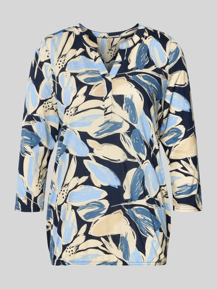 Soyaconcept Regular fit tuniekblouse van viscosemix, model 'Felicity' Lichtblauw - 2