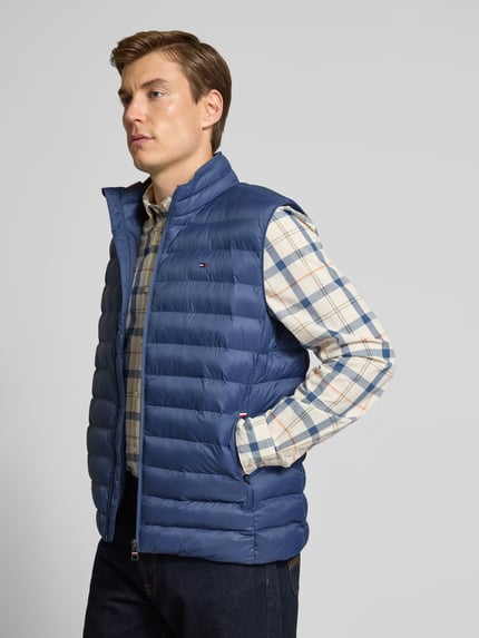 Tommy Hilfiger Regular Fit Steppweste mit Logo-Stitching Hellblau 3