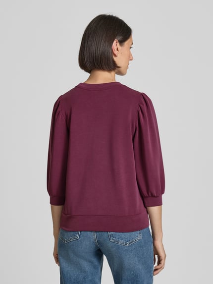 Selected Bluza o kroju regular fit z mieszanki modalu model „TENNY” Śliwkowy 5