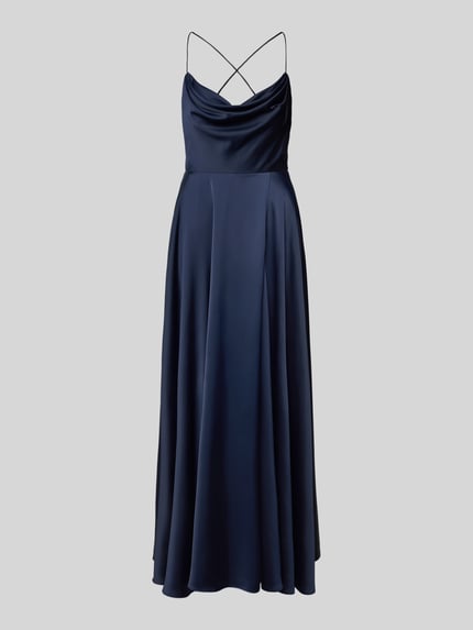 Abendkleid mit Wasserfall-Ausschnitt Shop The Look MANNEQUINE
