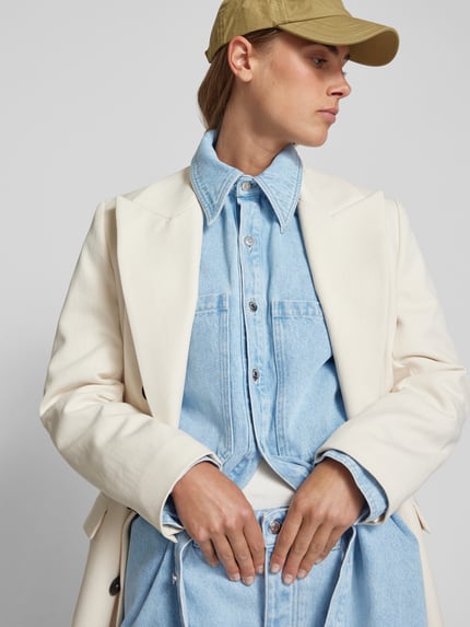 Nanushka oversized jeansjack met platte kraag Jeansblauw - 3