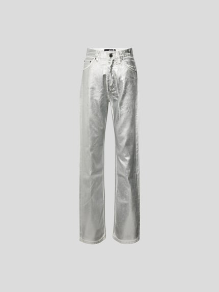 straight fit jeans met knoopsluiting Shop The Look MANNEQUINE