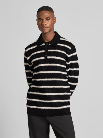 MCNEAL Strickpullover mit Kentkragen Black 4