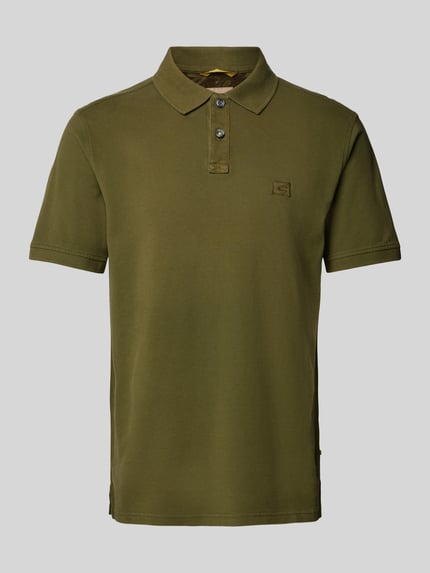 camel active Regular Fit Poloshirt mit Logo-Stitching Oliv 2