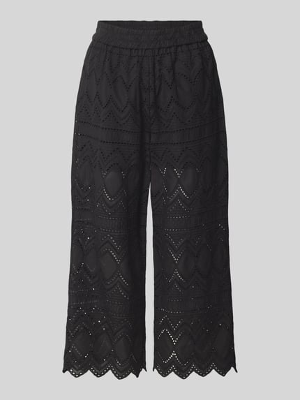 Christian Berg Woman Selection Kuloty o kroju regular fit z haftem angielskim Czarny 2