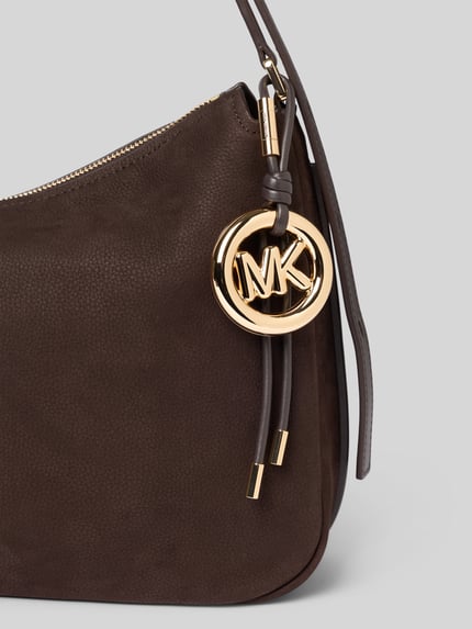 MICHAEL Michael Kors Umhängetasche mit Logo-Anhänger Modell 'NOLITA' Dunkelbraun 2