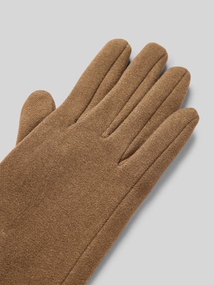 EEM Regular Fit Handschuhe mit Animal-Print Hellbraun 3