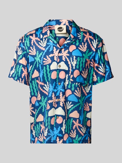 BOARDIES Freizeithemd mit Knopfleiste Modell 'Palm' Marine 2