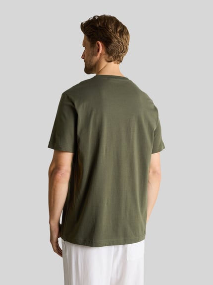 Tom Tailor męski t-shirt o kroju regular fit z czystej bawełny Oliwkowy 5