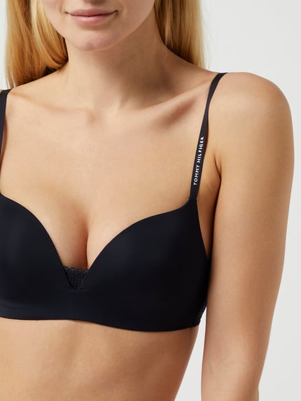 Tommy Hilfiger Beha met kant, model 'Tailored Comfort Wireless' Marineblauw - 3