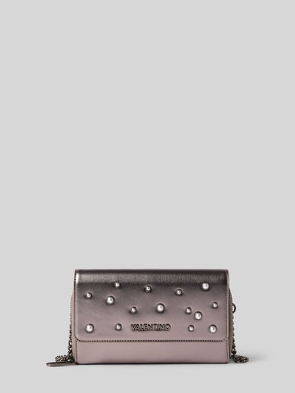 Valentino Bags Portemonnaie mit Nietenverzierung Modell 'GINZA' Anthrazit 1