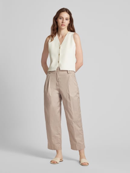 BOSS Loose fit broek met achterzakken, model 'Takarla' Beige - 1