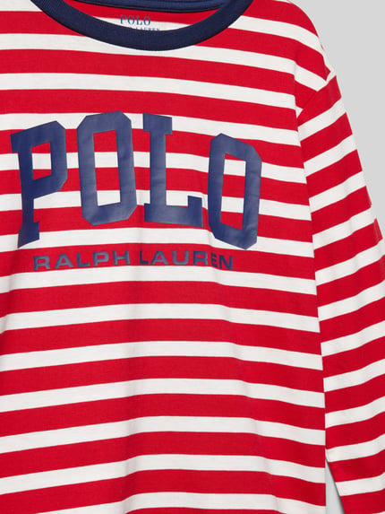Polo Ralph Lauren Teens Bluzka z długim rękawem i nadrukiem z logo Czerwony 2