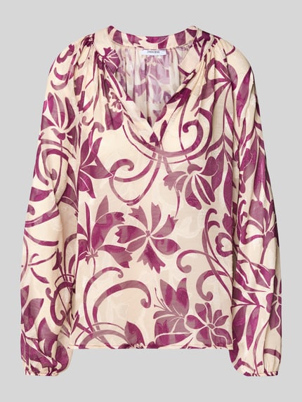 ZABAIONE Regular Fit Bluse mit V-Ausschnitt Fuchsia 2