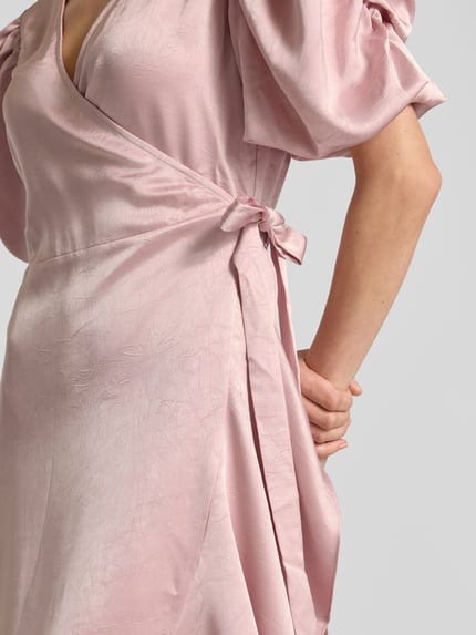 A-view Maxi-jurk met pofmouwen, model 'Sinda' Oudroze - 3