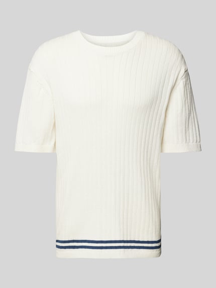 Scotch & Soda T-Shirt in Strick-Optik Offwhite 2