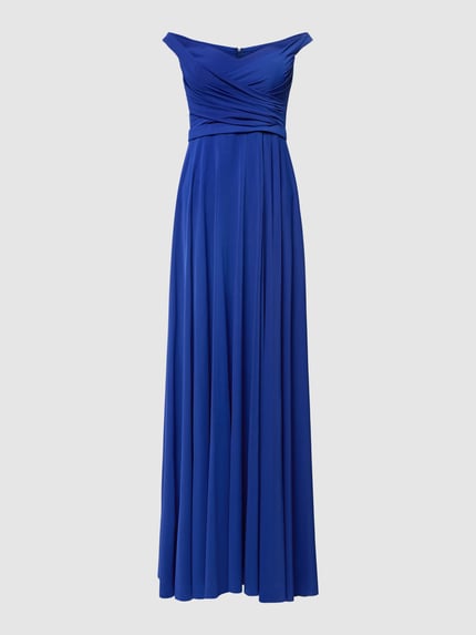 TROYDEN COLLECTION Avondjurk in off shoulder-look Koningsblauw - 2
