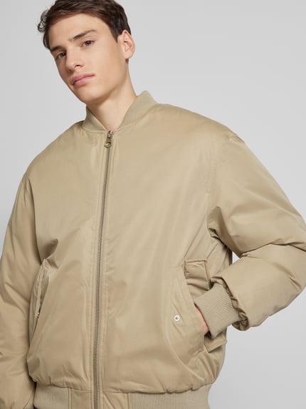 JACK & JONES Bomberjacke mit Zweiwege-Reißverschluss Beige 3