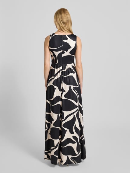 Christian Berg Cocktail Abendkleid mit V-Ausschnitt Beige 5